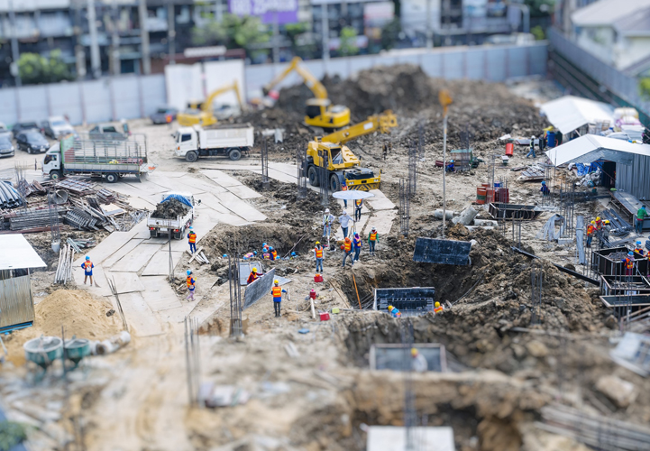Wo Wohnraum fehlt Miniatur-Baustelle