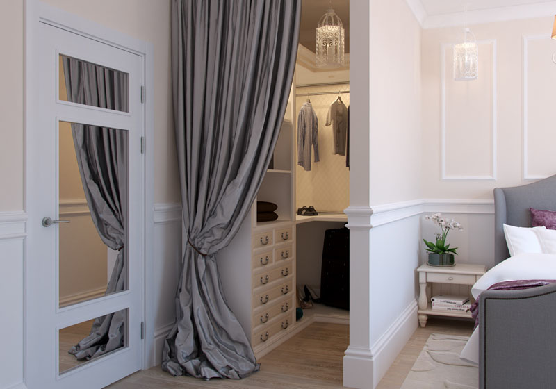 Ankleidezimmer durch eingezogene Wand Ankleidezimmer durch eingezogene Wand