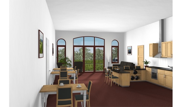 Visualisierung Wohnraum Bauernhaus Appen